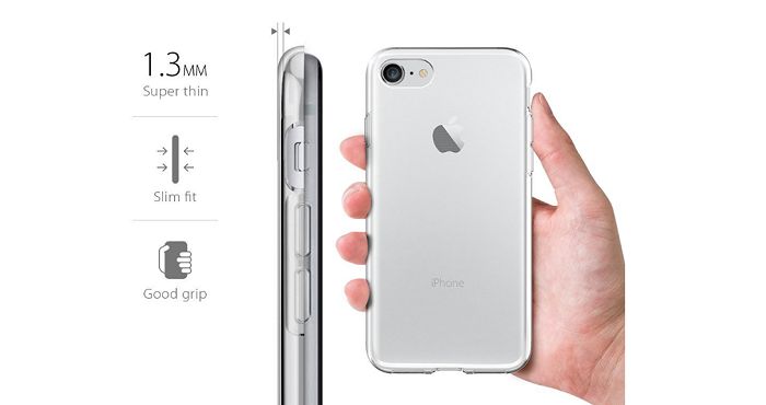 iPhone7用シンプルクリアケース「Spigen iPhone7 ケース リキッドクリスタル」をレビュー！