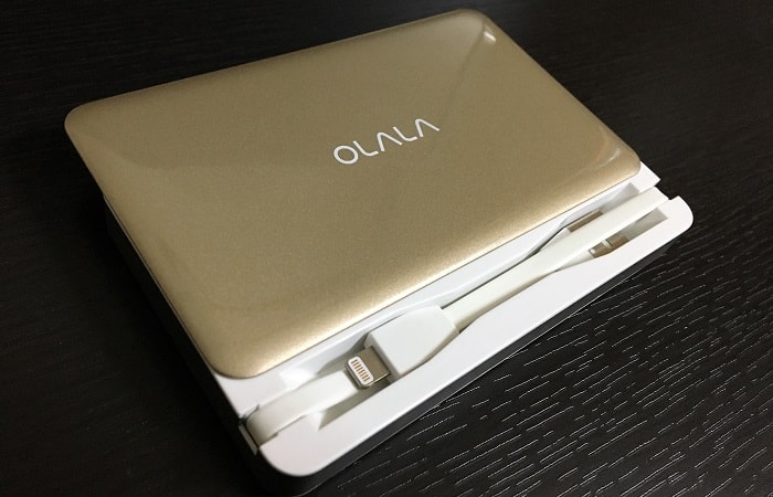 Lightningケーブル内蔵型モバイルバッテリー「OLALA 7500mAh」をレビュー！