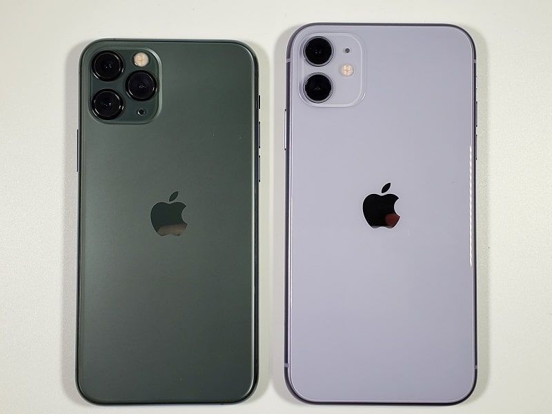 iPhone 11とiPhone 11 Proのデザインの比較